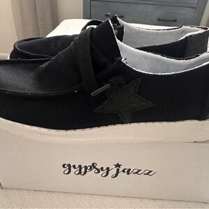 Gypsy Jazz Black Canvas Sneakers